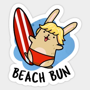 Beach Bun Funny Bunny Puns Sticker